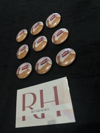 Golden Dome Button Badges
